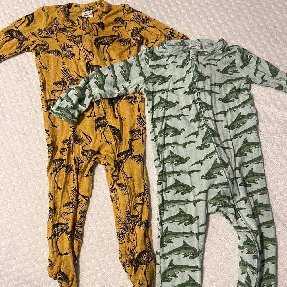 Kate Quinn 0-3M Bamboo zipper pajamas